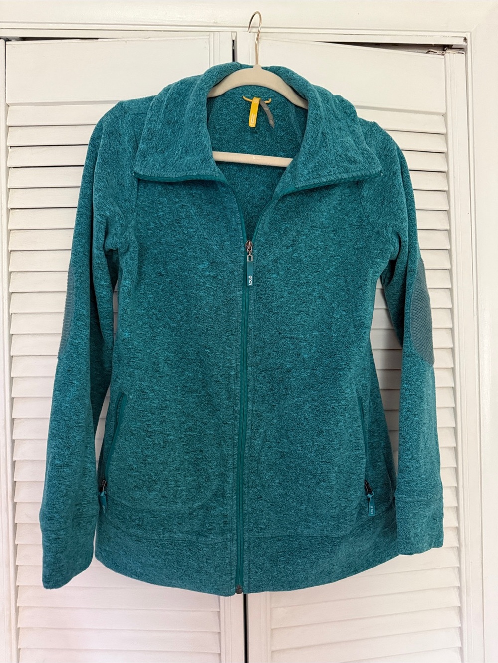 Lole Women's Teal Full-Zip Teddy Jacket